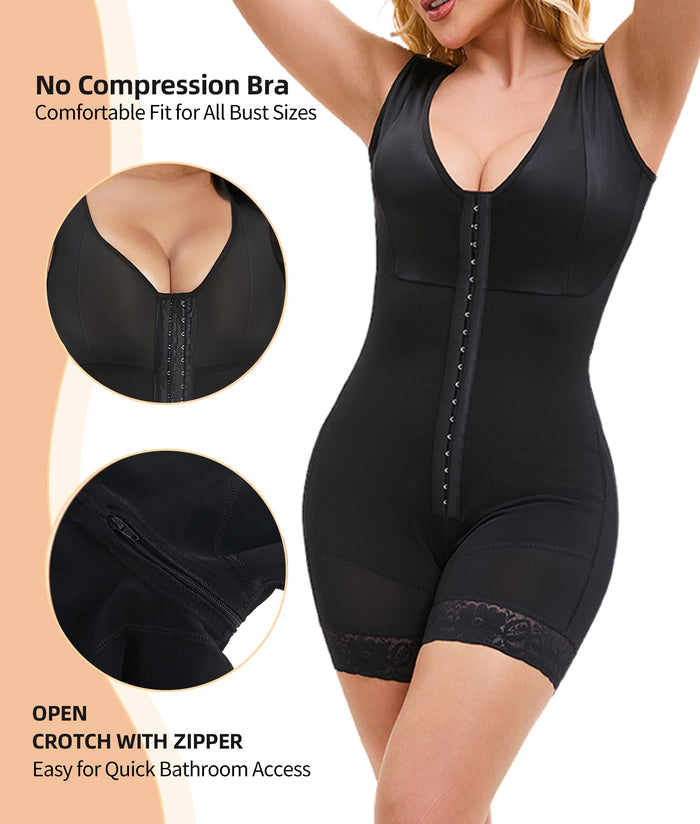 Open bust, zipper crotch
