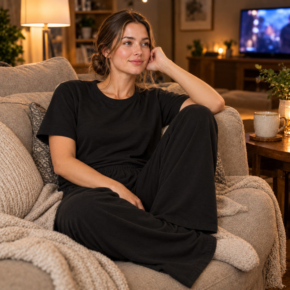 Evening on the couch in the Thriven Everyday Lounge Set